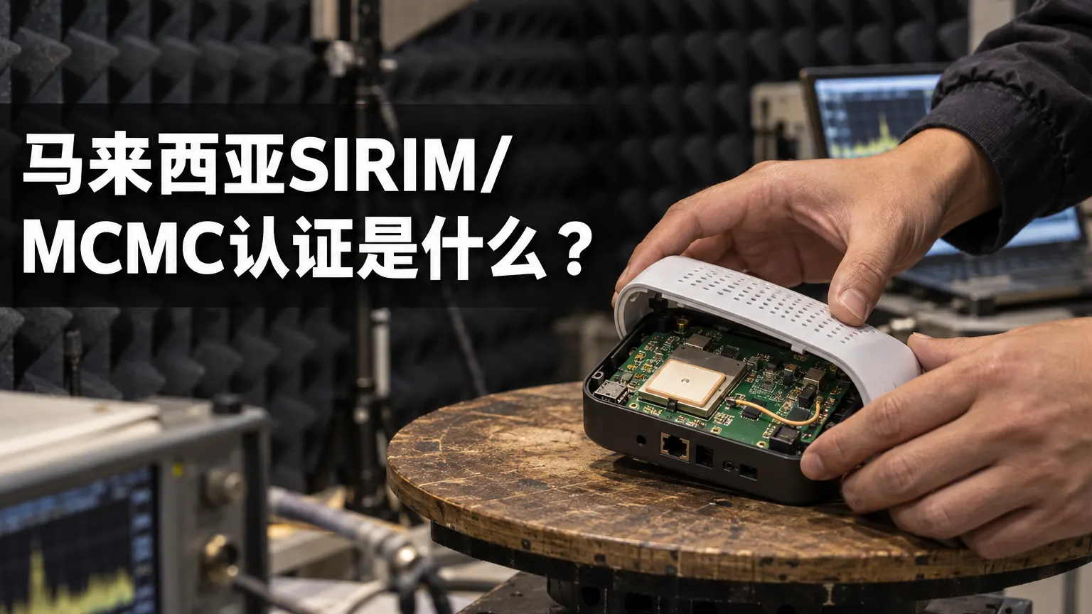 马来西亚SIRIM/MCMC认证是什么文章封面，射频实验室内工程师检查打开外壳的无线网关