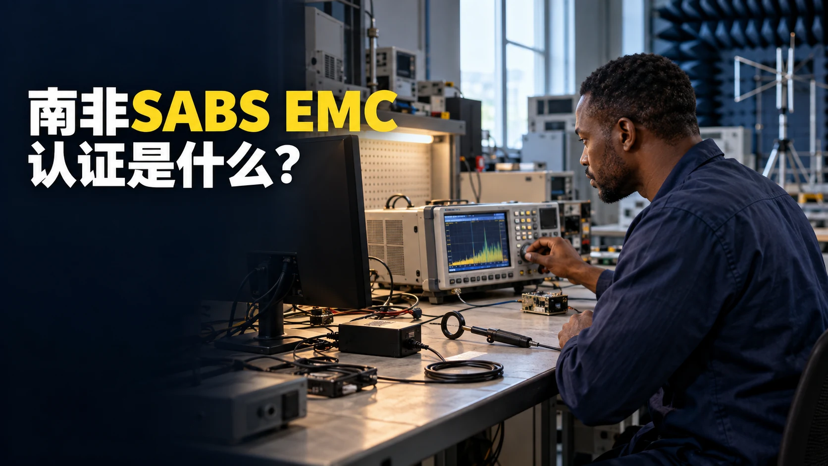 南非SABS EMC认证是什么？文章封面，EMC实验室检测场景