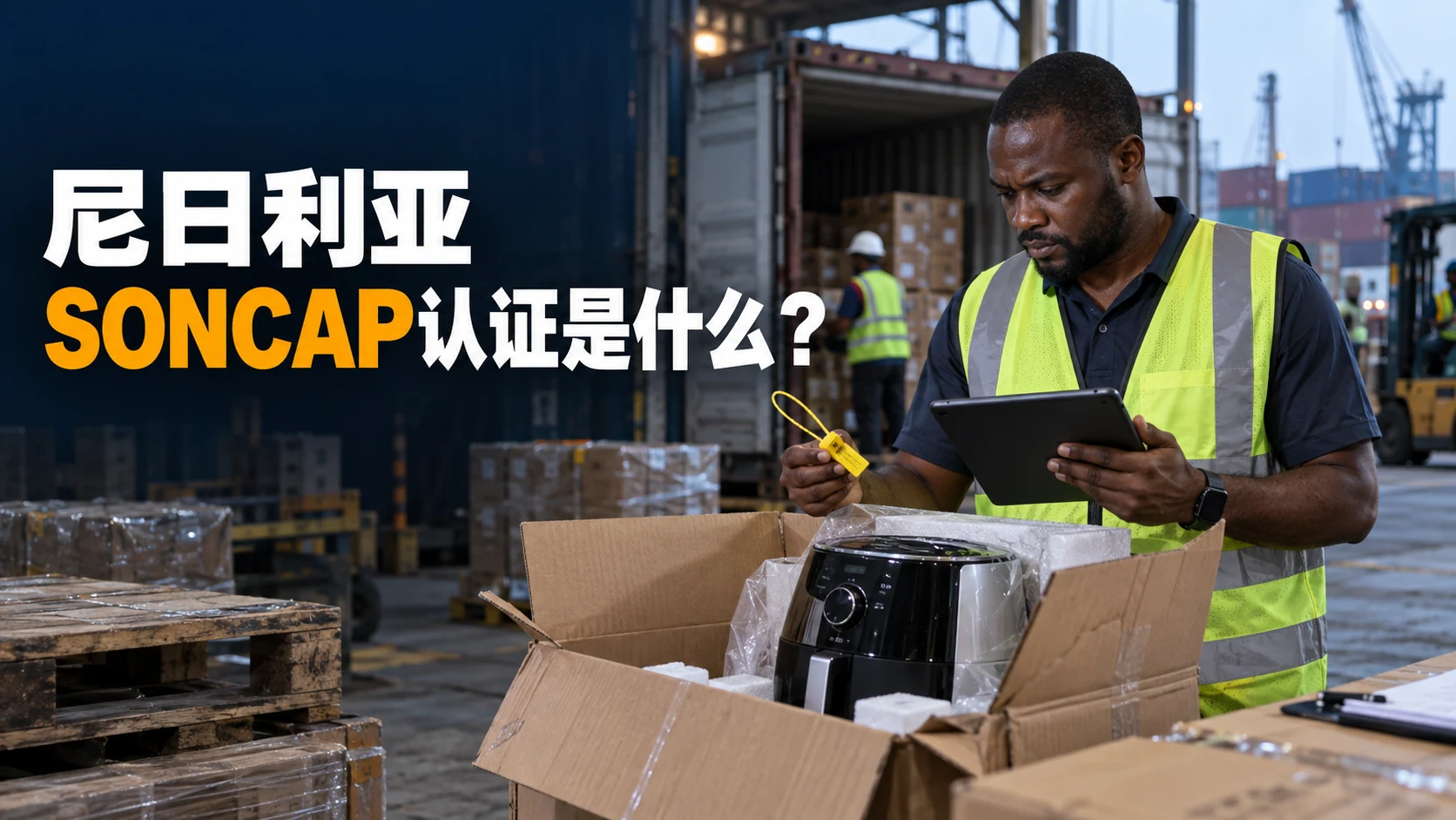 尼日利亚SONCAP认证是什么？文章封面，港口装运前合规查验场景