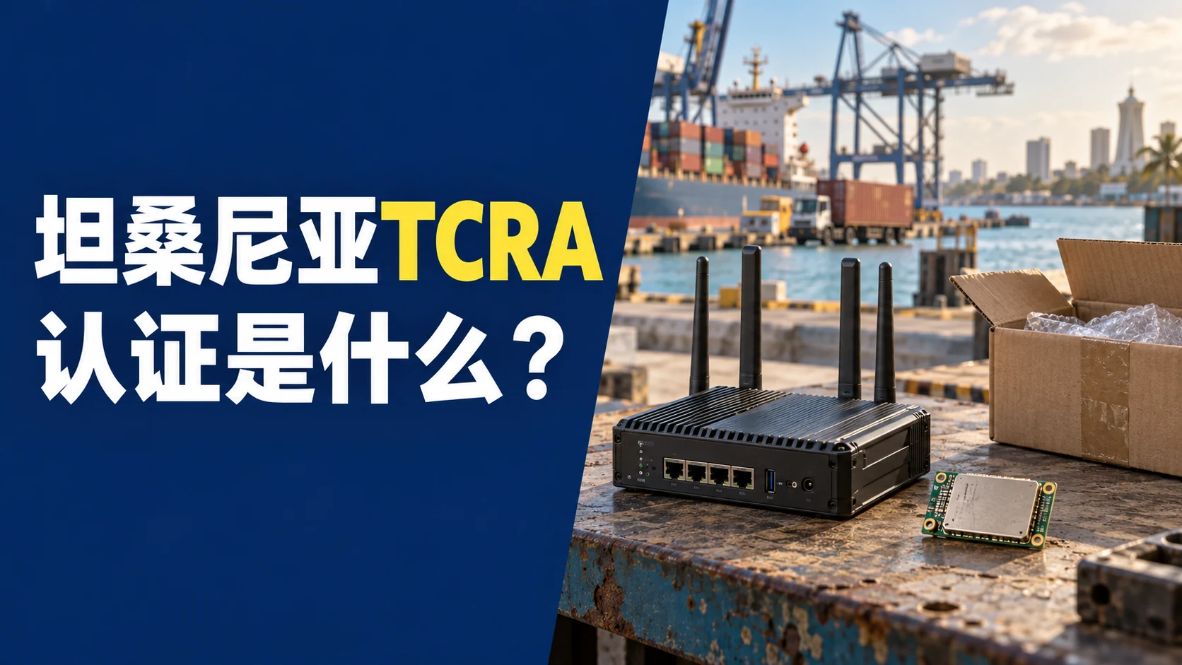 坦桑尼亚TCRA认证是什么？文章封面，通信设备与东非出口场景