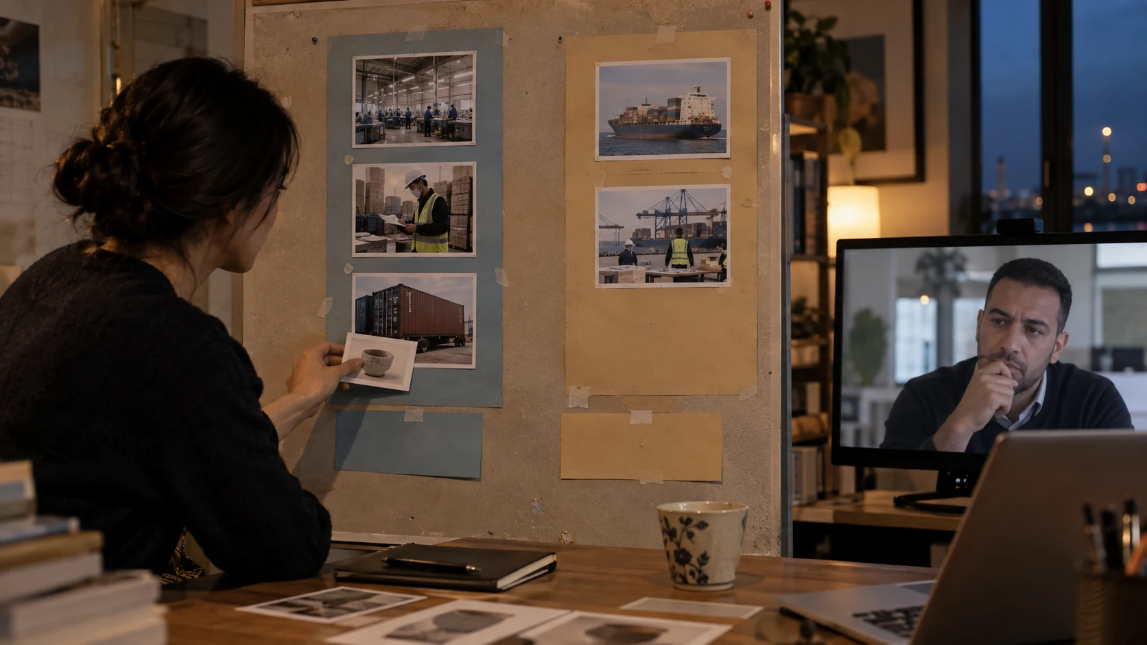 两条物流路线分开展示:中国装运前检验与摩洛哥口岸到港检查