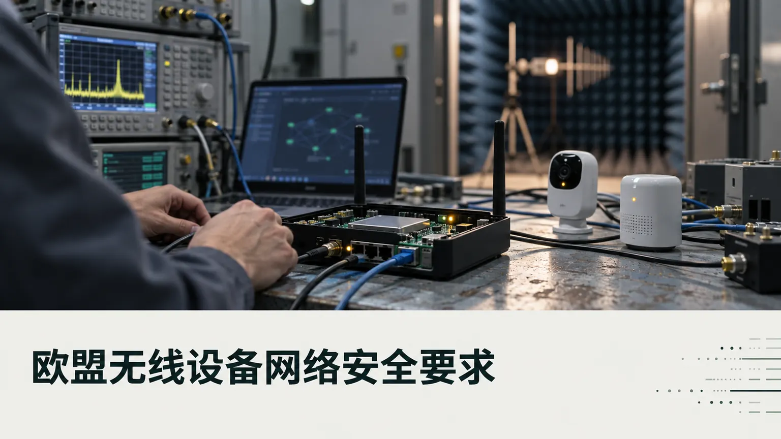 欧盟无线设备网络安全要求文章封面，无线设备实验室网络安全测试