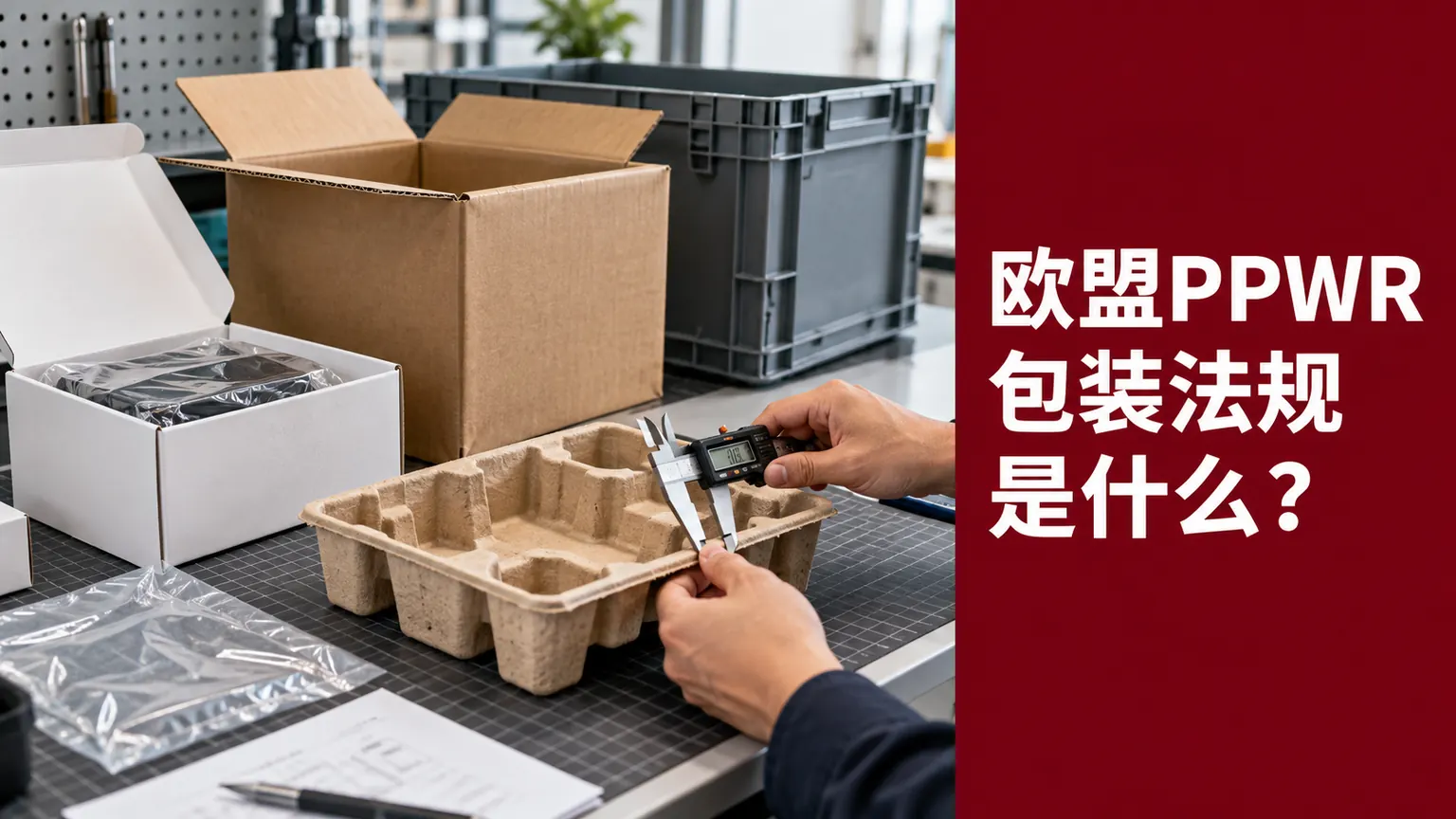 欧盟PPWR包装法规是什么文章封面，包装工程师检查多层包装