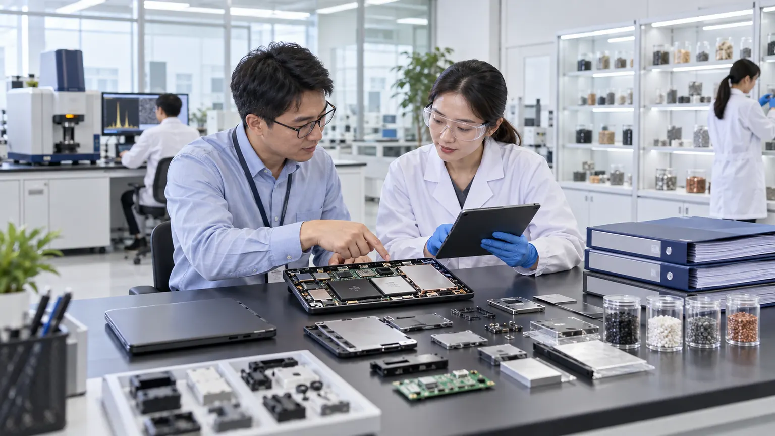 客户与技术团队复核产品材料和合规文件
