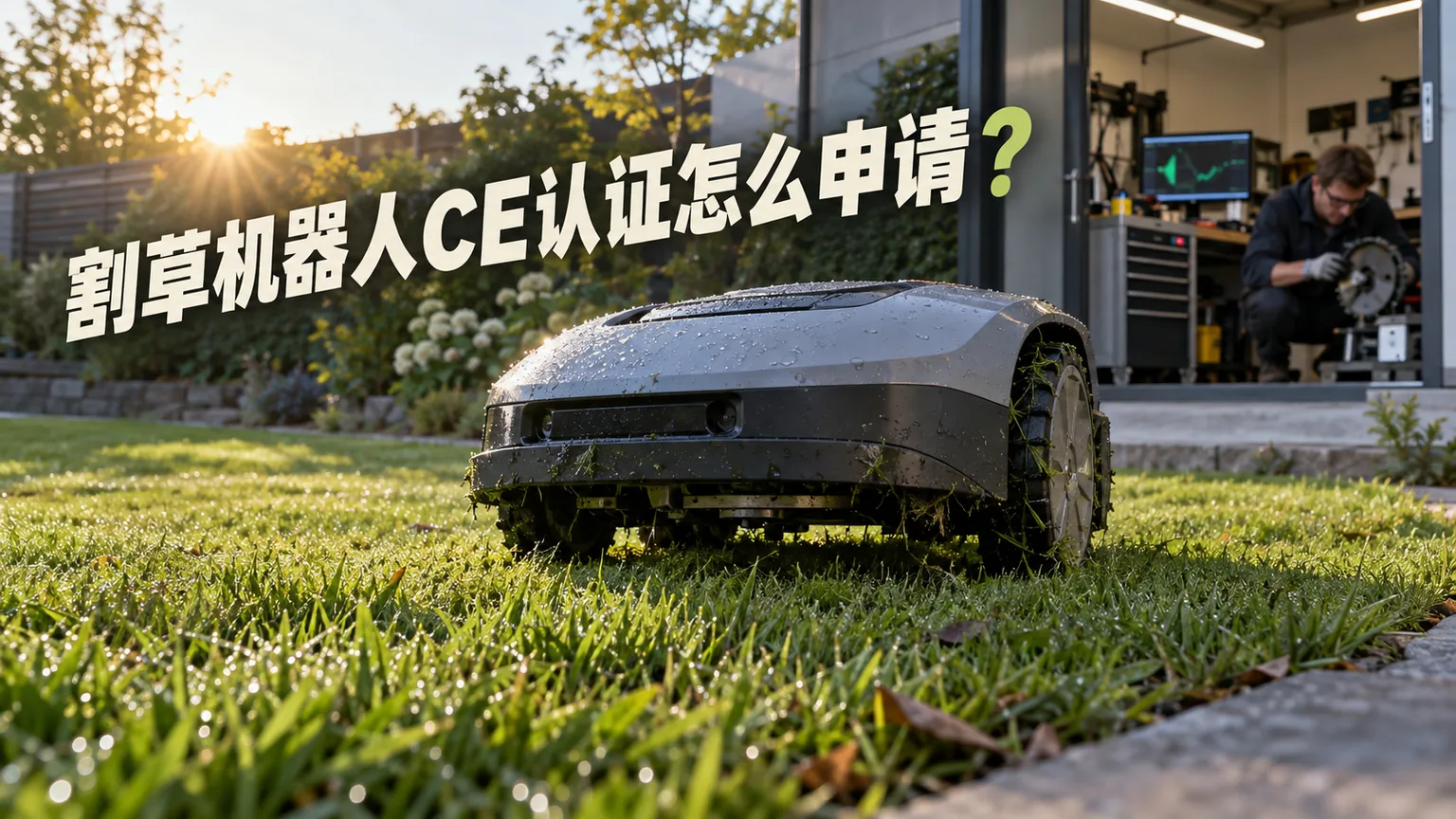 割草机器人CE认证怎么申请文章封面，真实草坪机器人与测试实验室