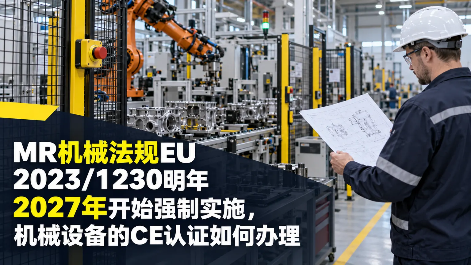 MR机械法规EU 2023/1230明年2027年开始强制实施,机械设备CE认证如何办理文章封面