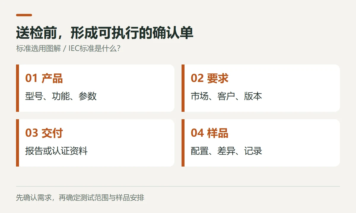 送检前,形成可执行的确认单示意图