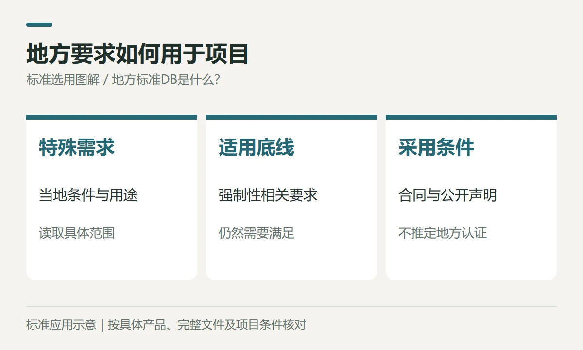 地方要求如何用于项目示意图