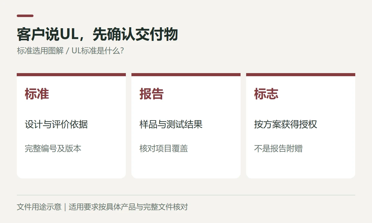 客户说UL,先确认交付物示意图