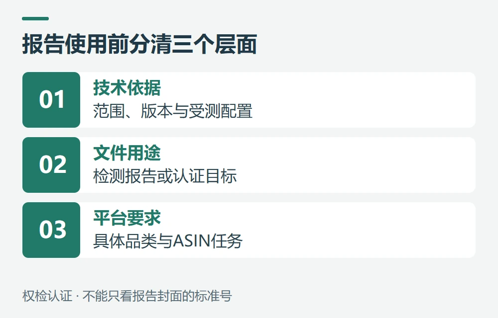 标准版本、测试报告和平台文件怎样核对示意图