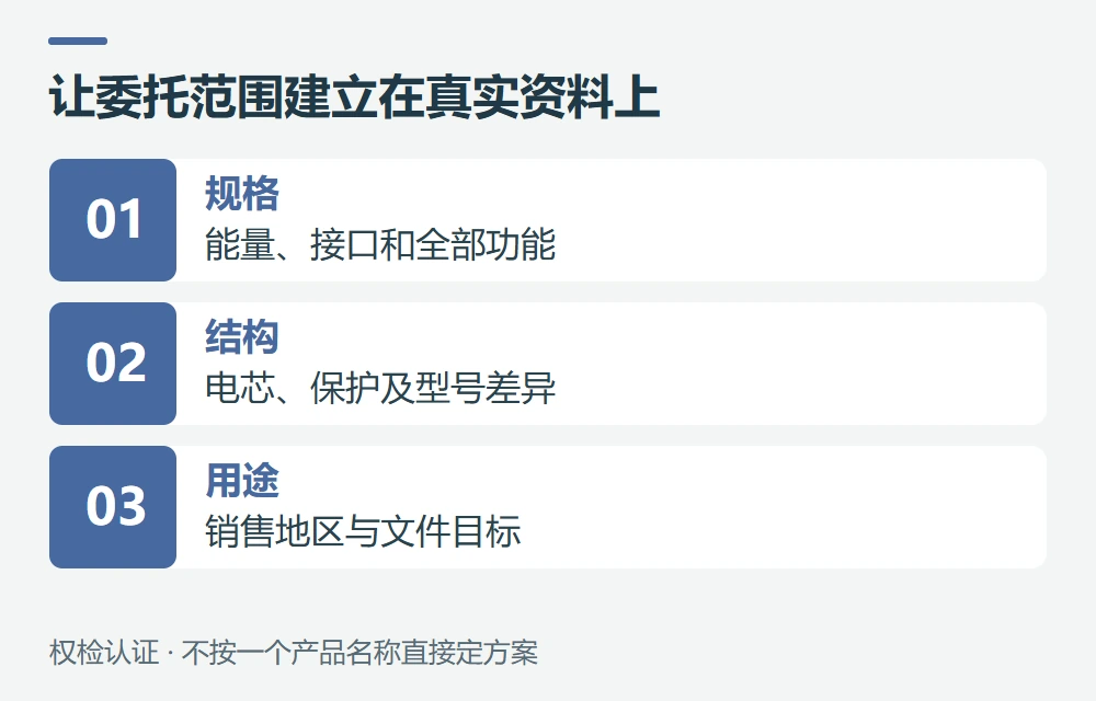 权检认证如何协助移动电源项目示意图