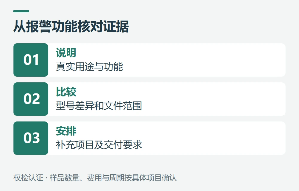 权检认证如何协助CO报警器资料核对示意图