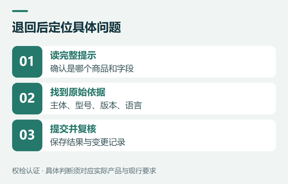 再次被退回时,按退回原因处理示意图