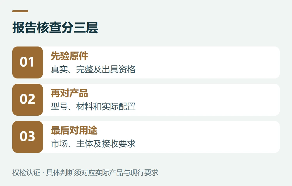 下单前,按五项核对报告是否对应示意图