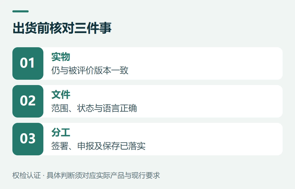 第五步:出货前再核对版本和责任分工示意图