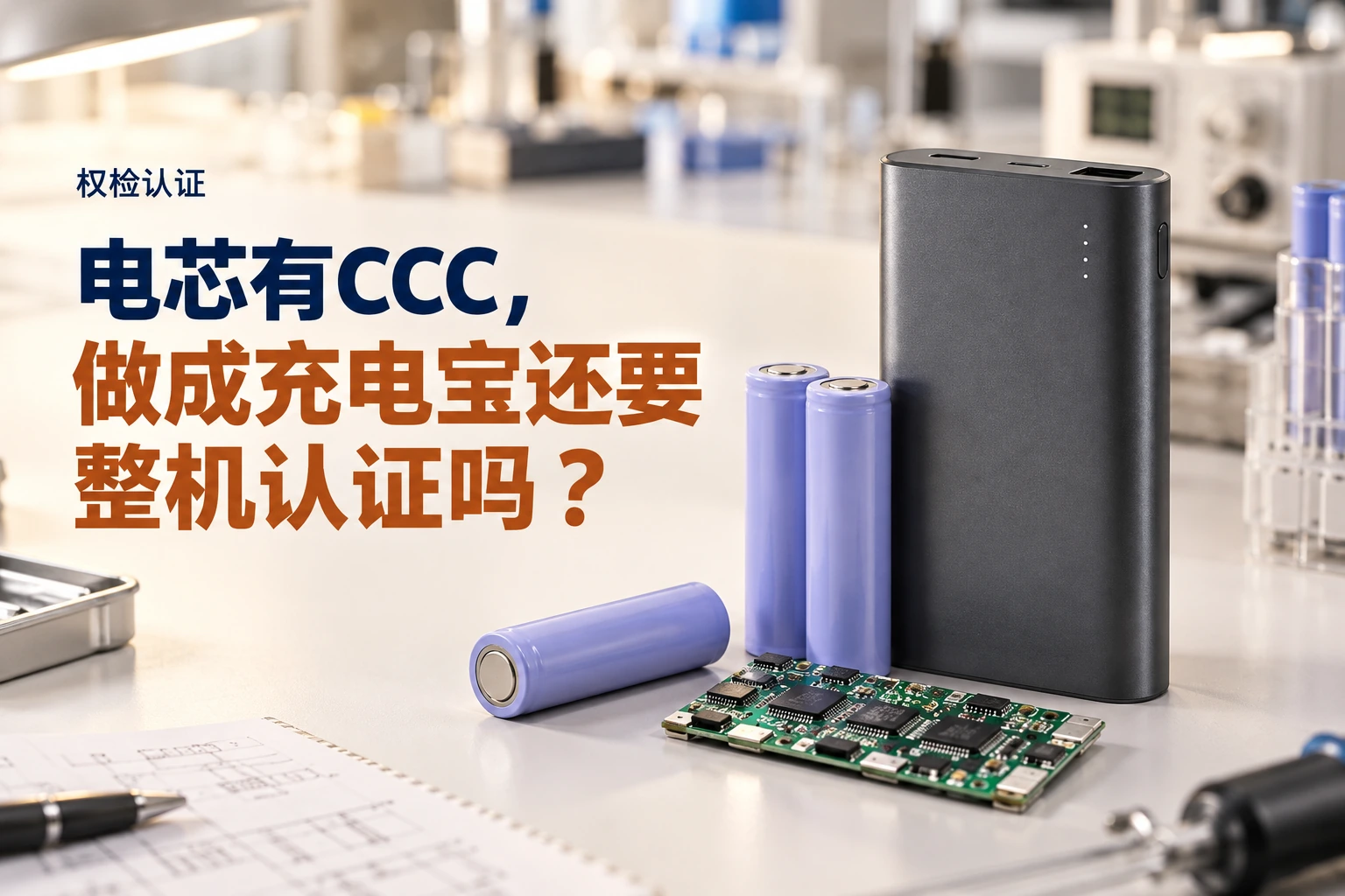 电芯有CCC,做成充电宝还要整机认证吗?|权检认证产品与业务场景封面