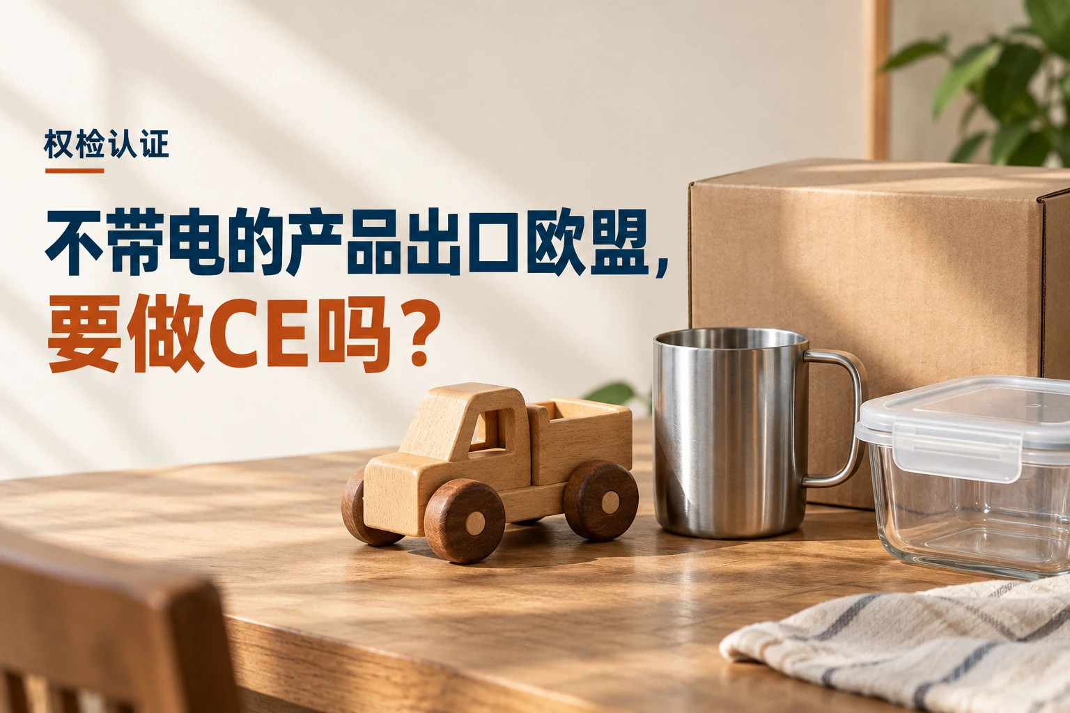 不带电的产品出口欧盟,要做CE吗?|权检认证产品与业务场景封面
