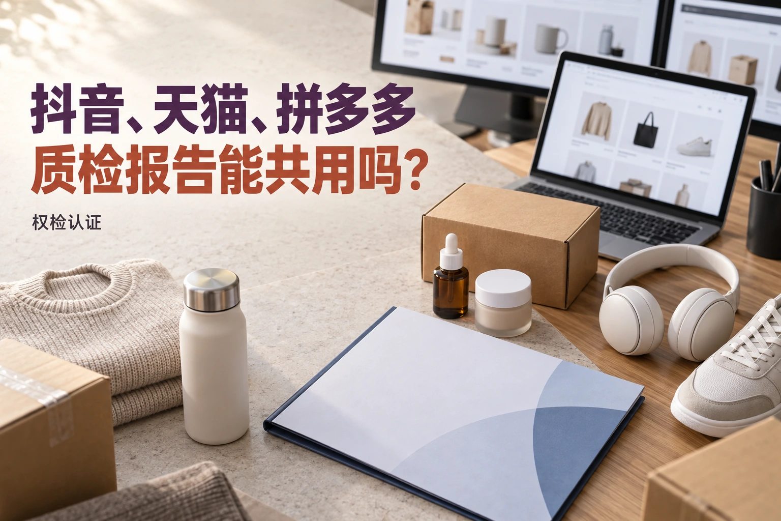 抖音、天猫、拼多多质检报告能共用吗?|权检认证产品与业务场景封面