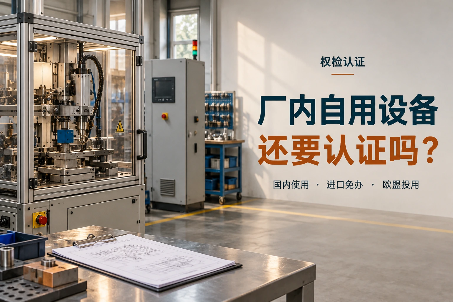 厂内自用、不对外销售,还要认证吗?:权检认证实物场景示意