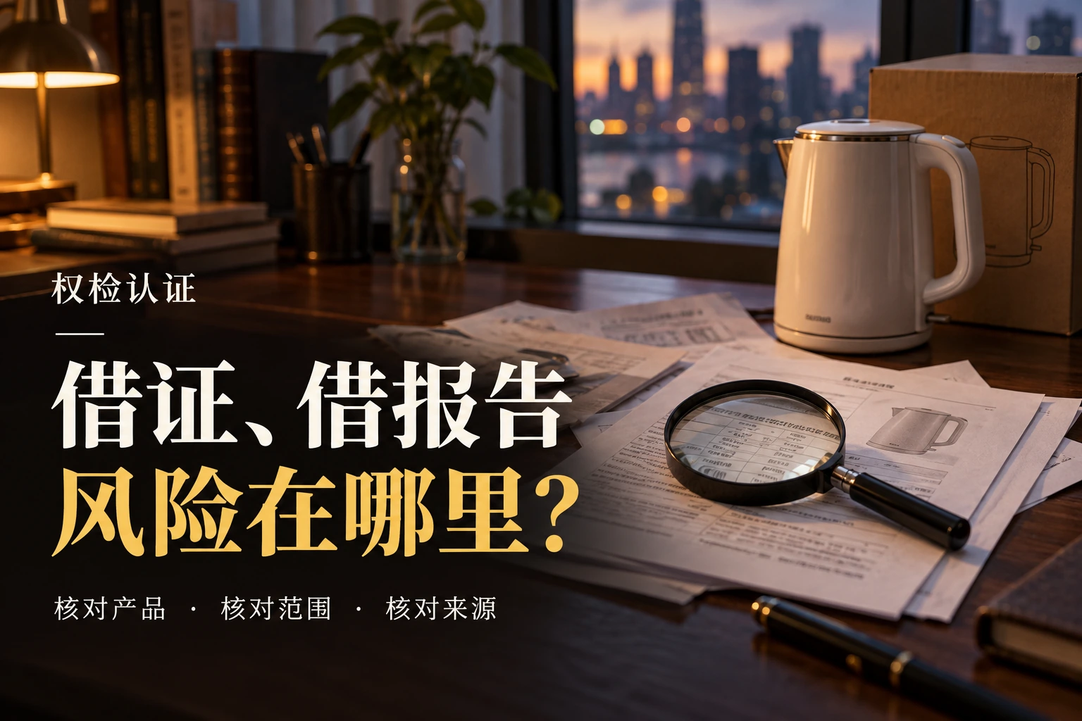 证书挂靠、借用报告,会有什么风险?:权检认证实物场景示意