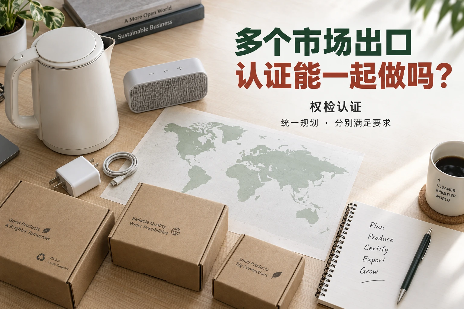 多个市场同时出口,认证能一次做吗?:权检认证实物场景示意