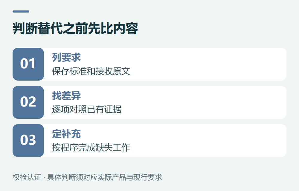 普通质检报告能否满足要求,按表逐项对照示意图