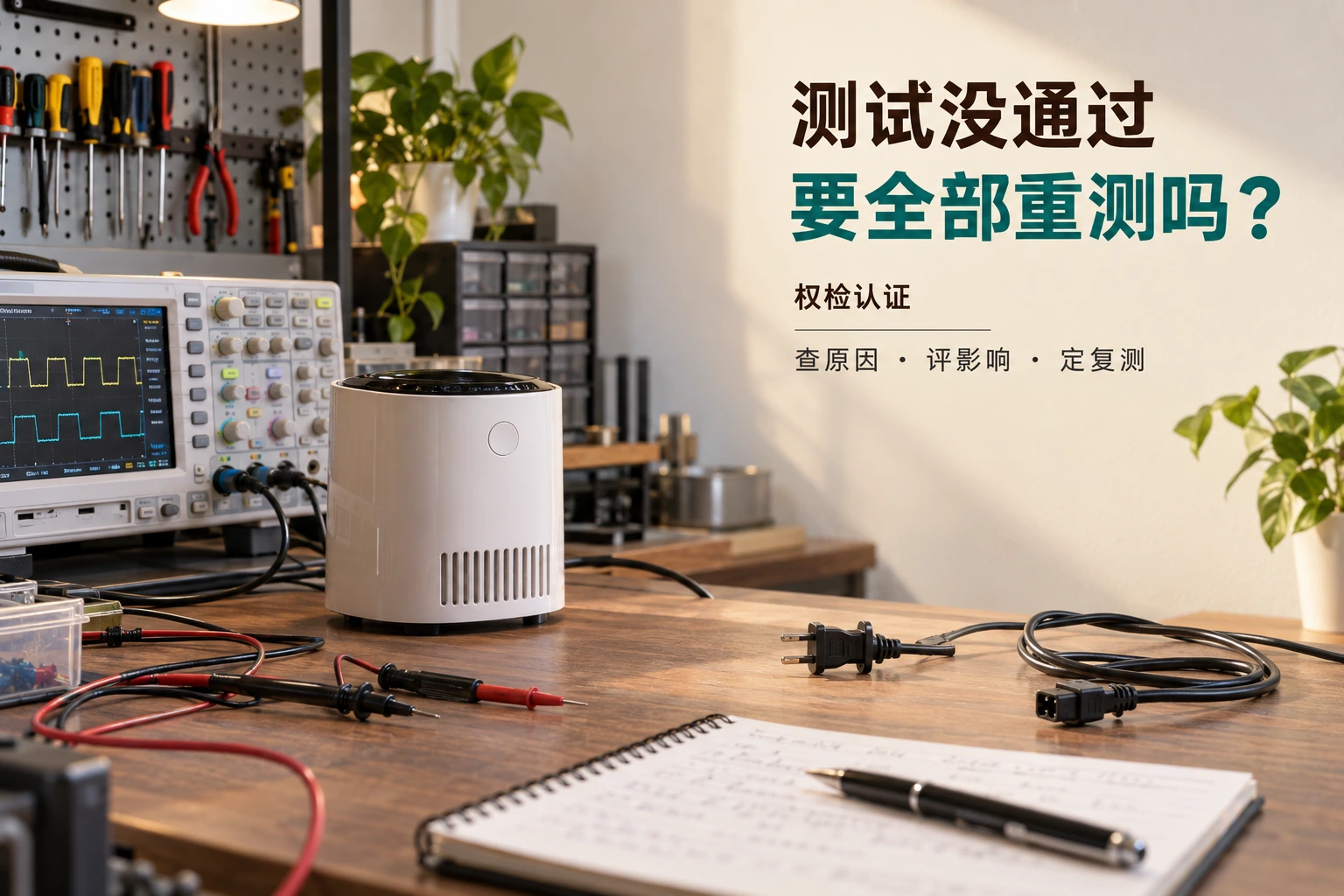 测试没通过,整改后要全部重测吗?:权检认证实物场景示意