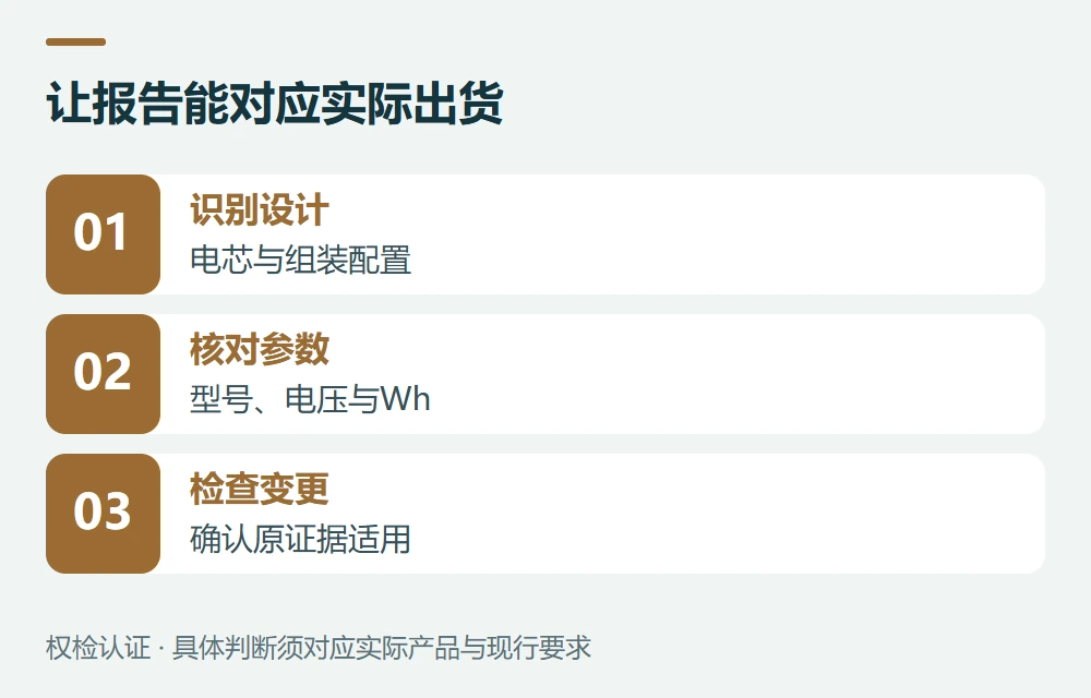 UN38.3报告与测试概要怎样核对示意图