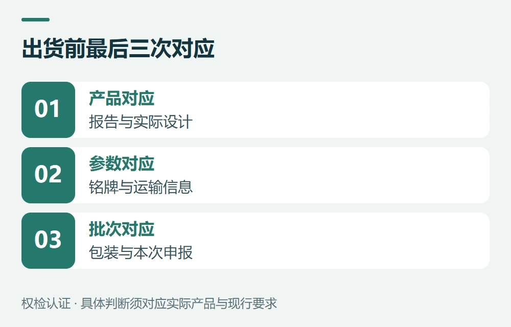 出货前用一张一致性表把资料对齐示意图