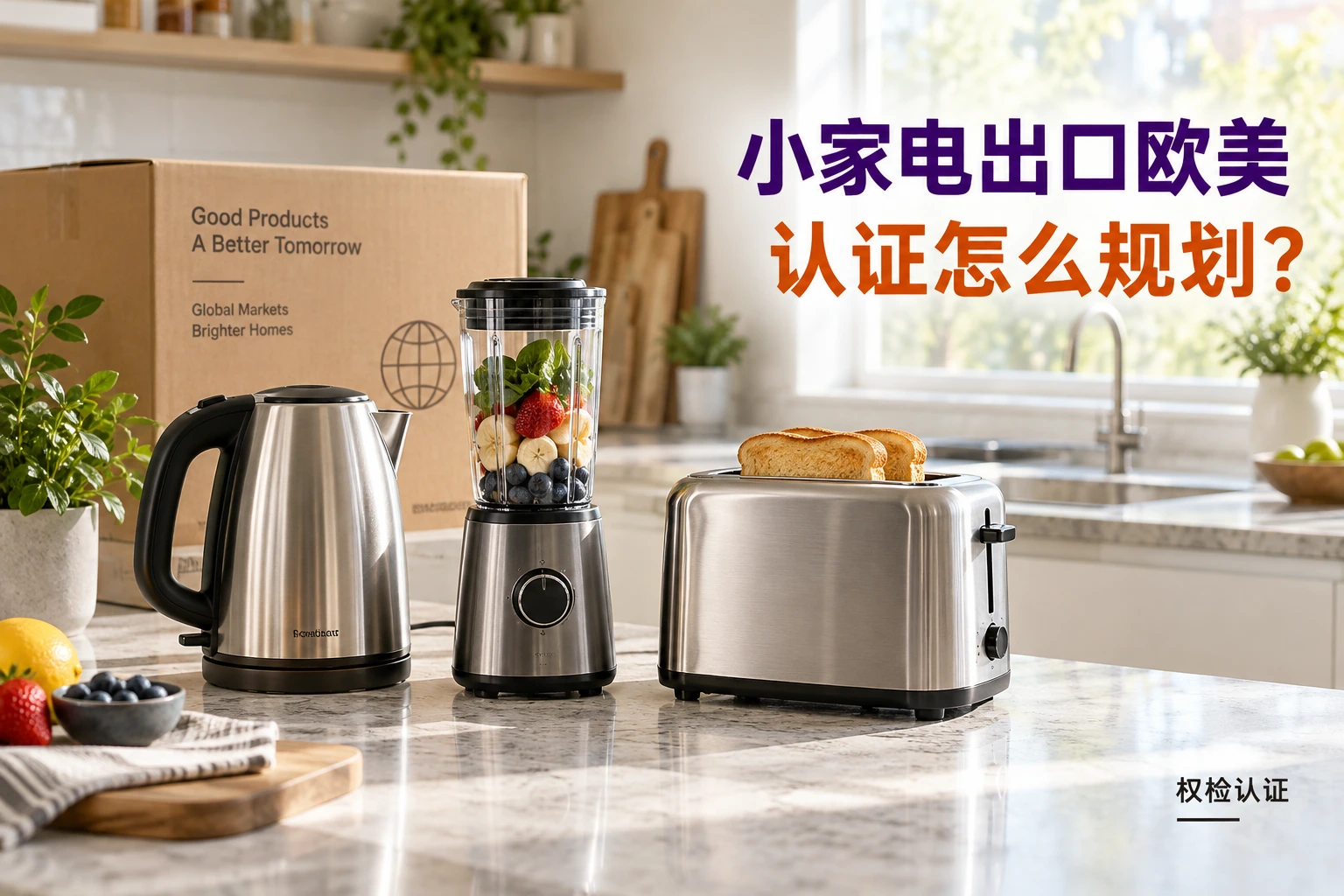 小家电出口欧美,认证怎么规划?:权检认证实物场景示意