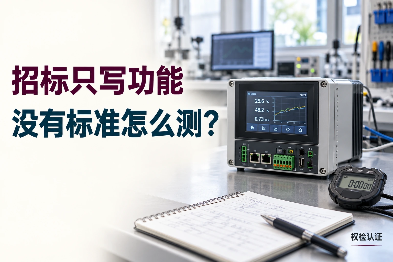 招标参数是功能描述,没标准怎么测?|权检认证,AI生成业务场景示意