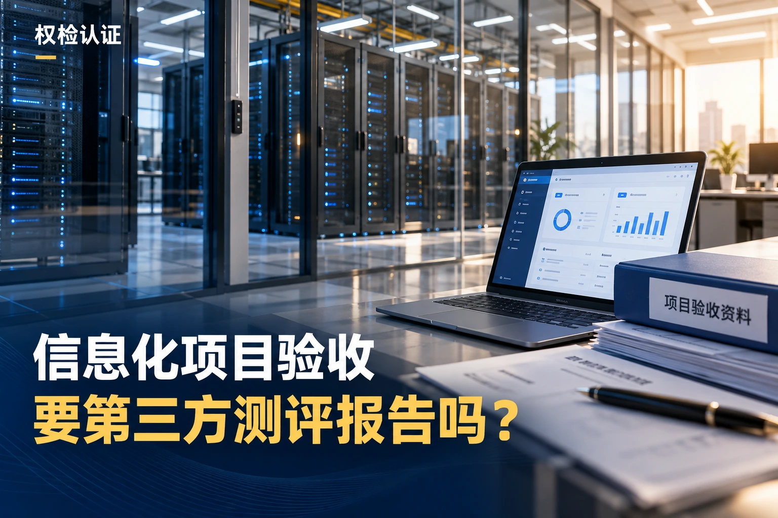 信息化项目验收,要第三方测评报告吗?|权检认证,AI生成业务场景示意
