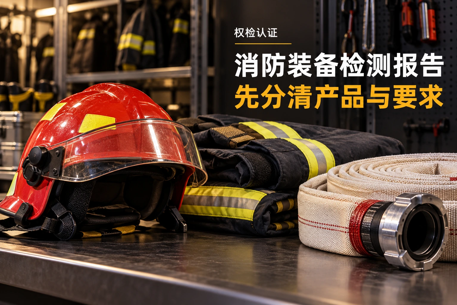 消防装备检测报告怎么办|权检认证,AI生成业务场景示意