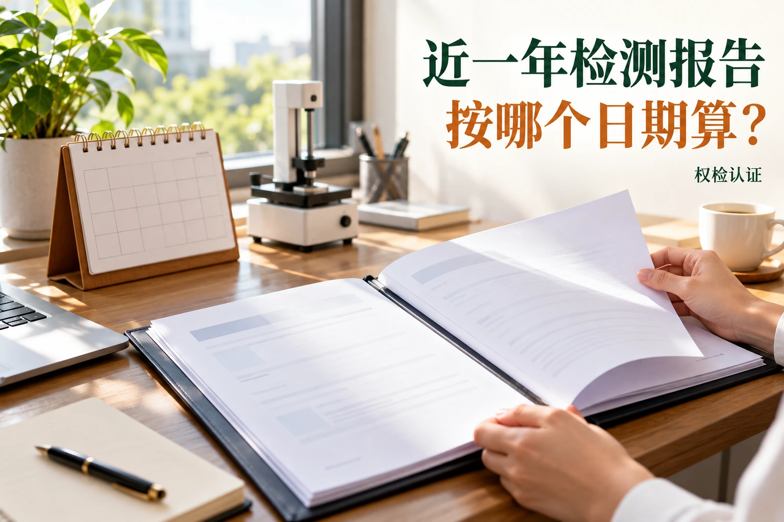 招标要近一年检测报告,按哪个日期算?|权检认证,AI生成业务场景示意