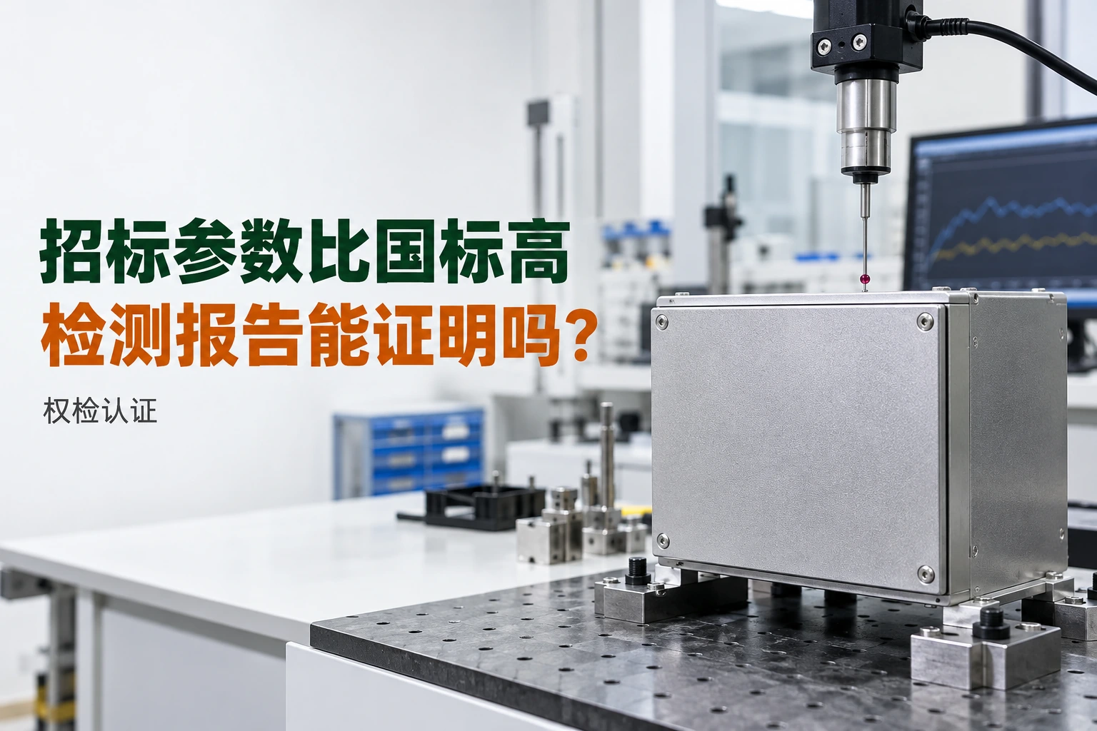 招标参数比国标还高,检测报告能证明吗?|权检认证,AI生成业务场景示意