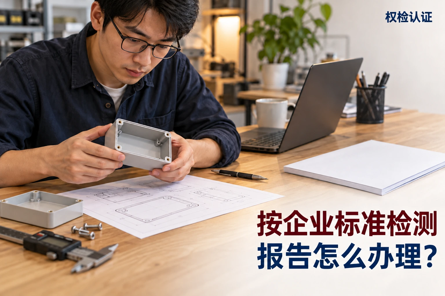企业标准检测报告怎么办理|权检认证,AI生成业务场景示意