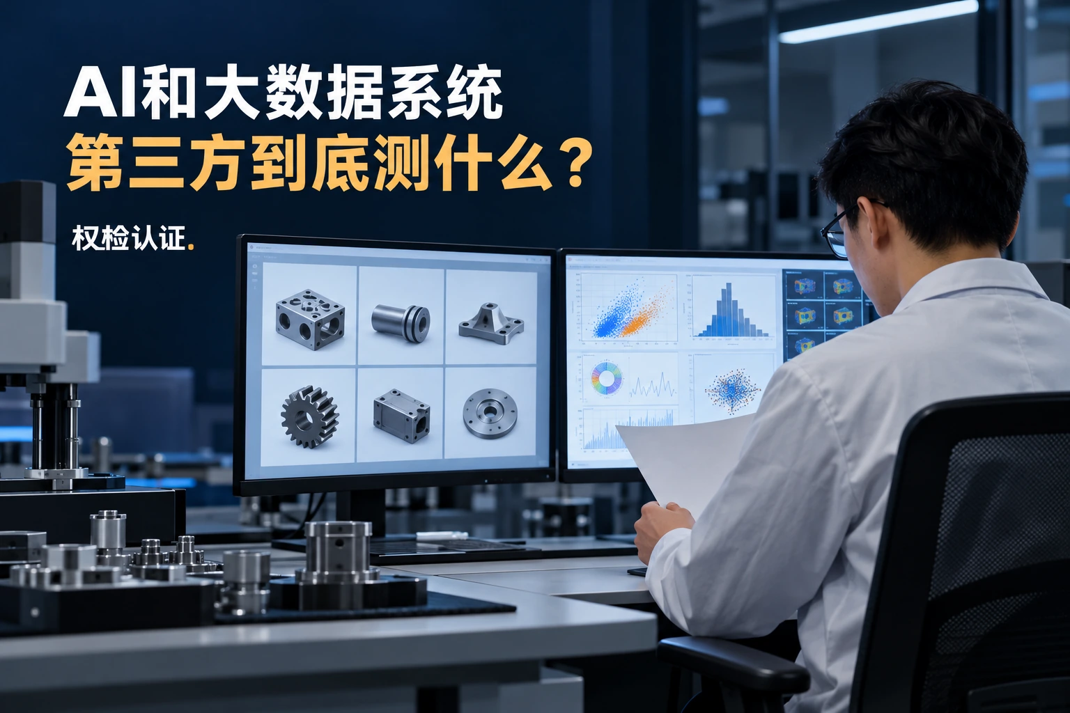 AI、大数据类系统,第三方怎么检测?|权检认证,AI生成业务场景示意