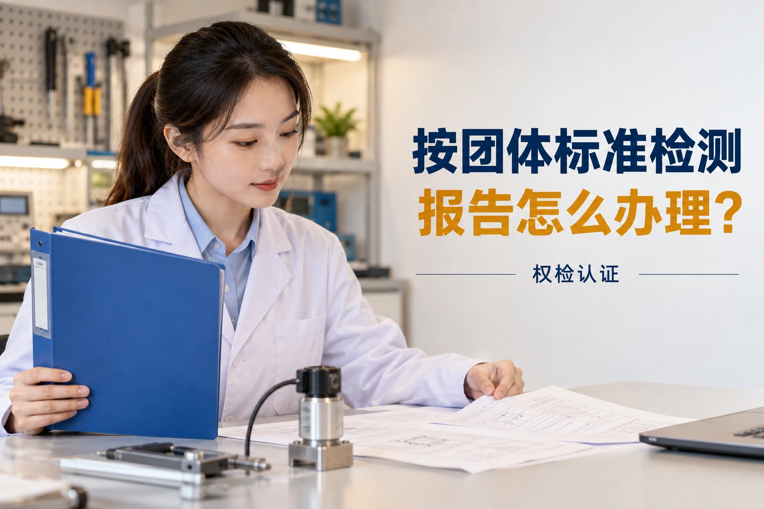 团体标准检测报告怎么办|权检认证,AI生成业务场景示意