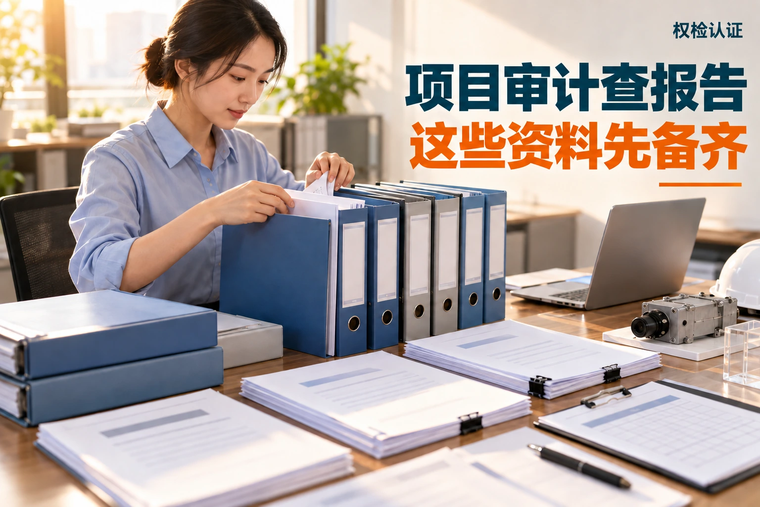 项目审计要查检测报告,要准备什么?|权检认证,AI生成业务场景示意
