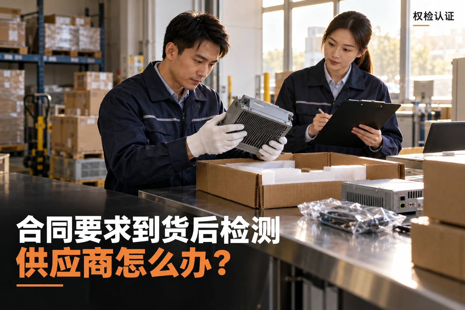 合同要求到货后检测,供应商怎么办?,权检认证AI业务场景封面