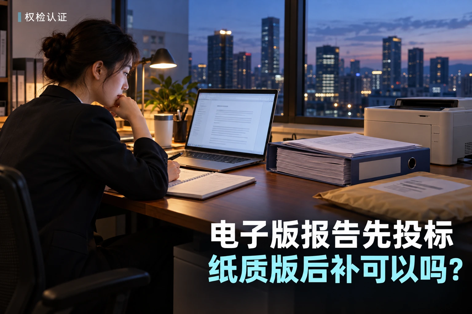 电子版报告先投标,纸质版后补可以吗?,权检认证AI业务场景封面