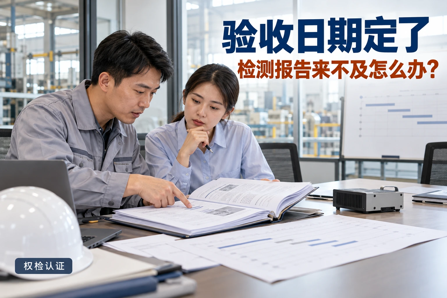验收日期定了,检测报告来不及怎么办?,权检认证AI业务场景封面