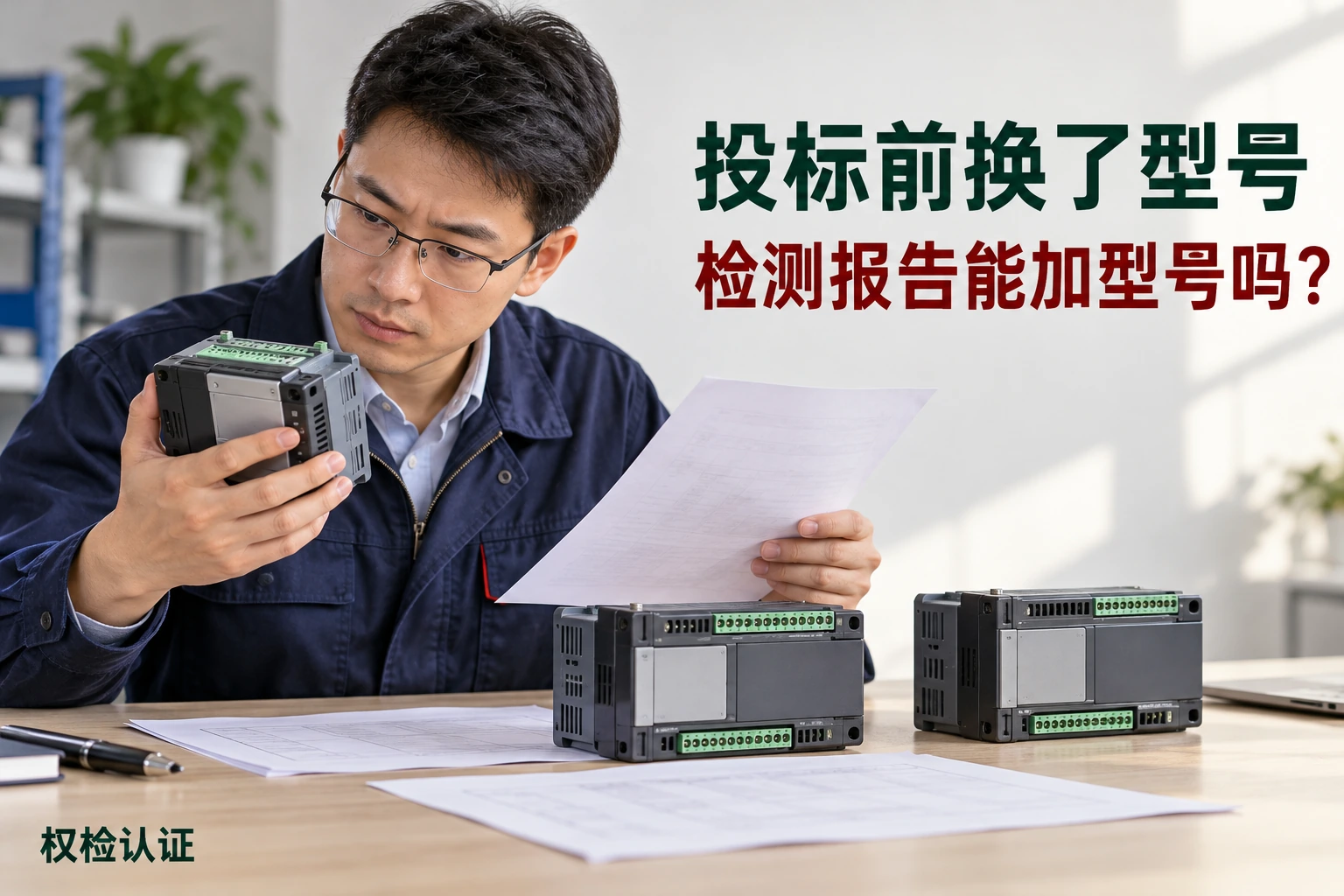 投标前换了型号,检测报告能加型号吗?,权检认证AI业务场景封面