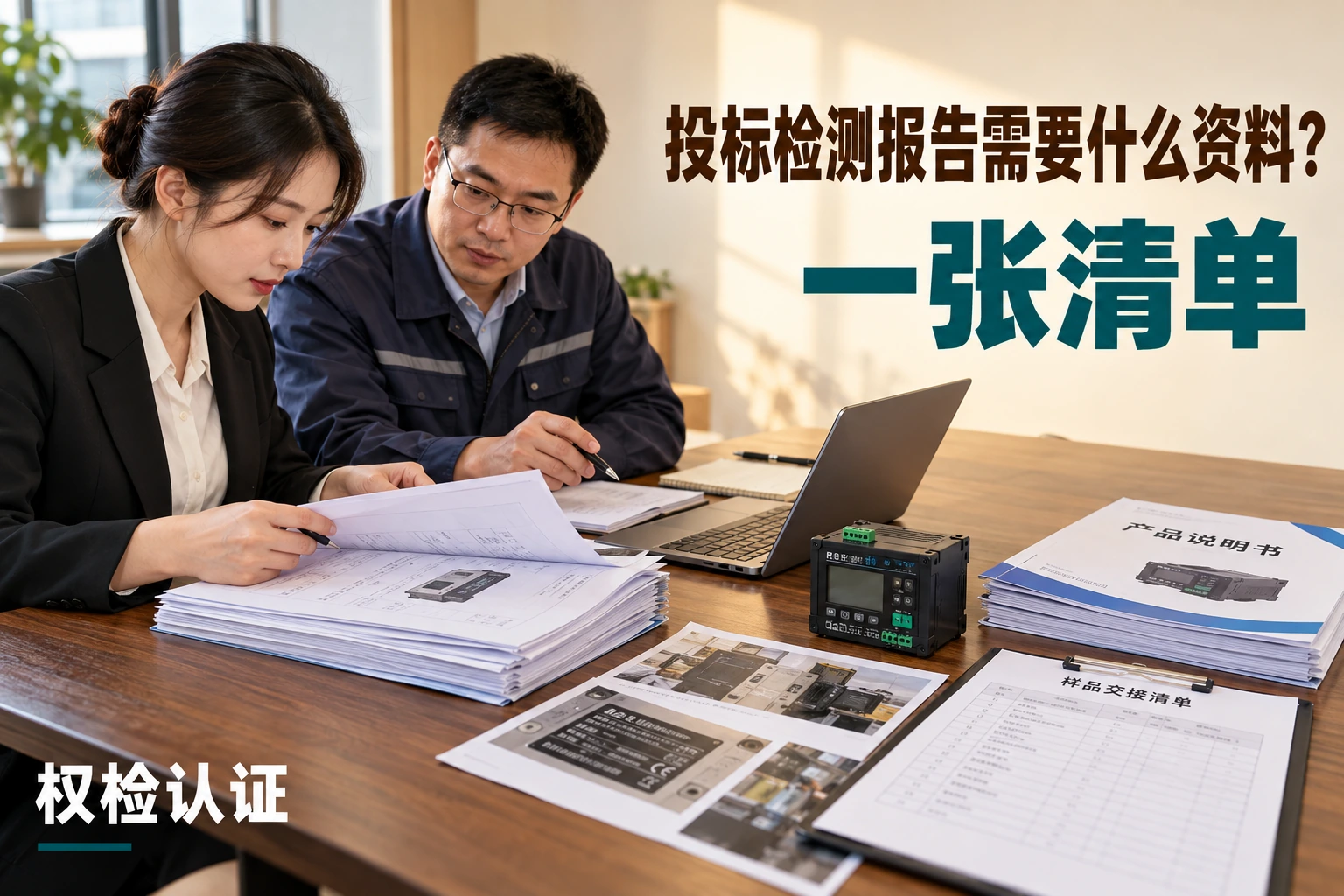 投标检测报告需要什么资料?一张清单,权检认证AI业务场景封面