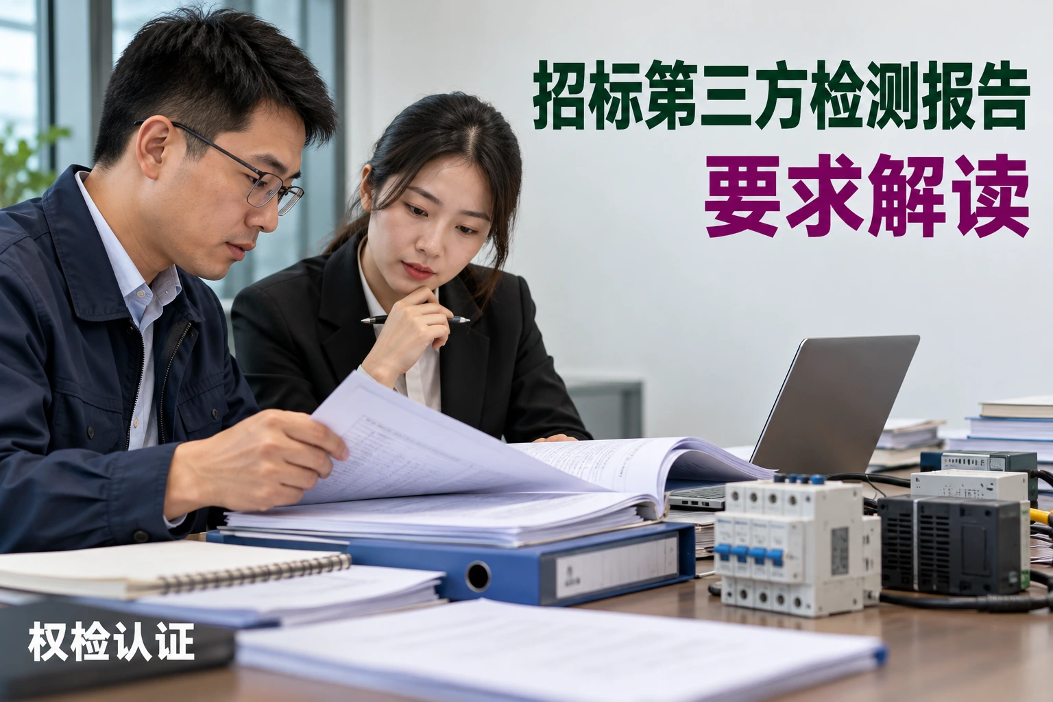 招标第三方检测报告要求解读,权检认证AI业务场景封面