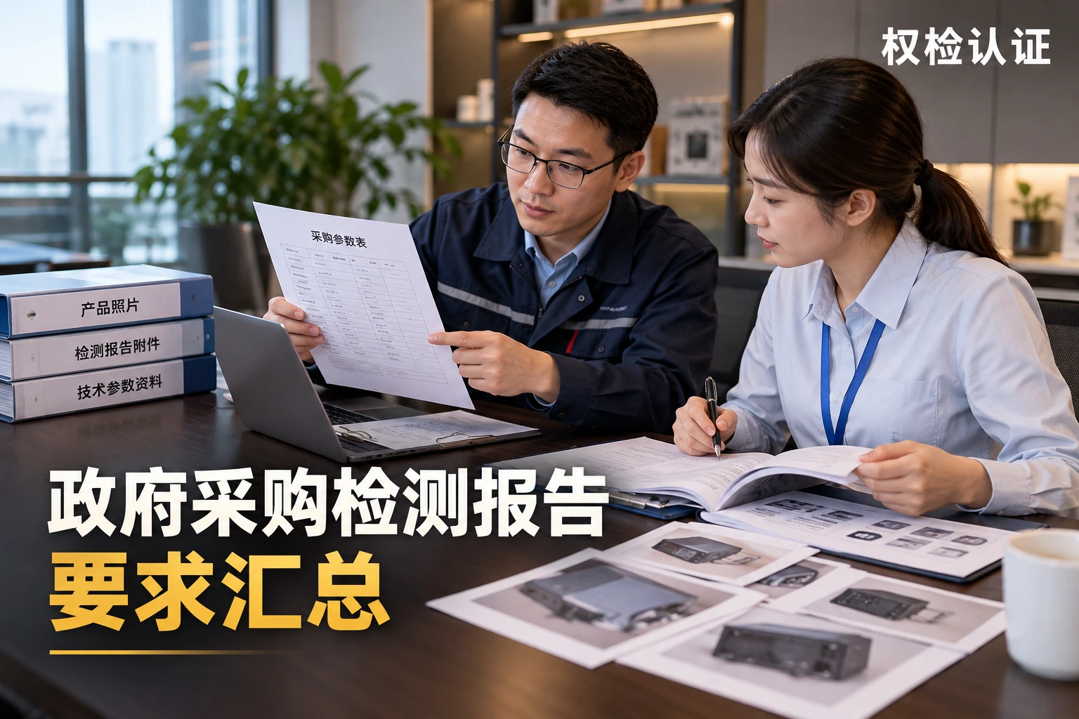 政府采购检测报告要求汇总,权检认证AI业务场景封面
