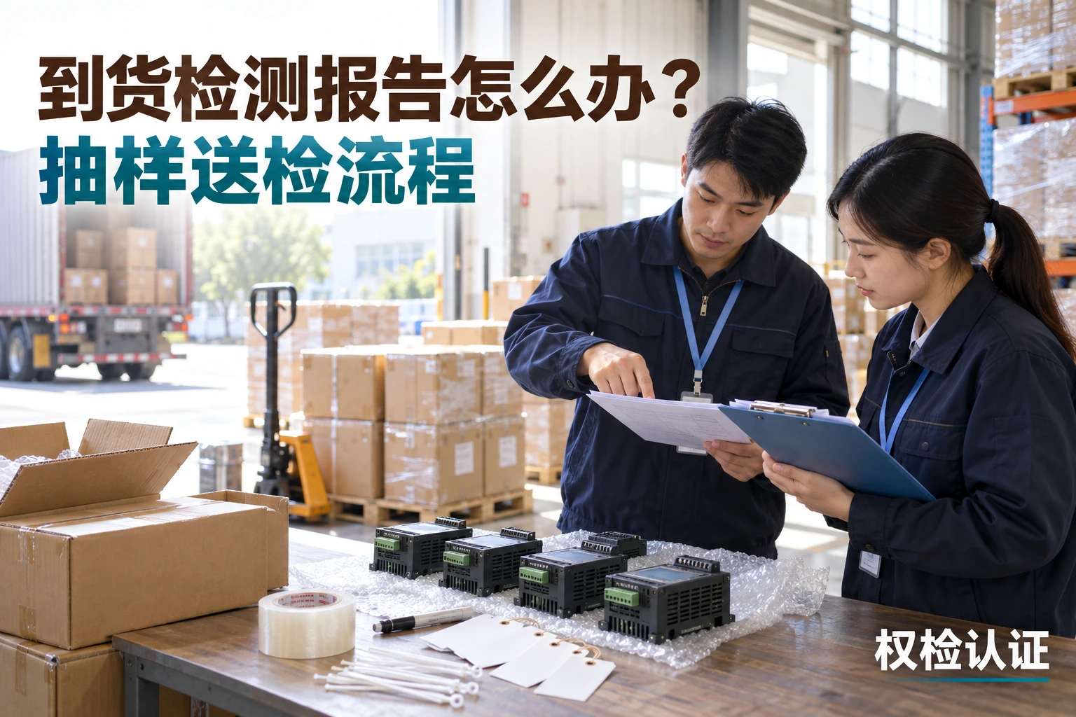 到货检测报告怎么办?抽样送检流程,权检认证AI业务场景封面