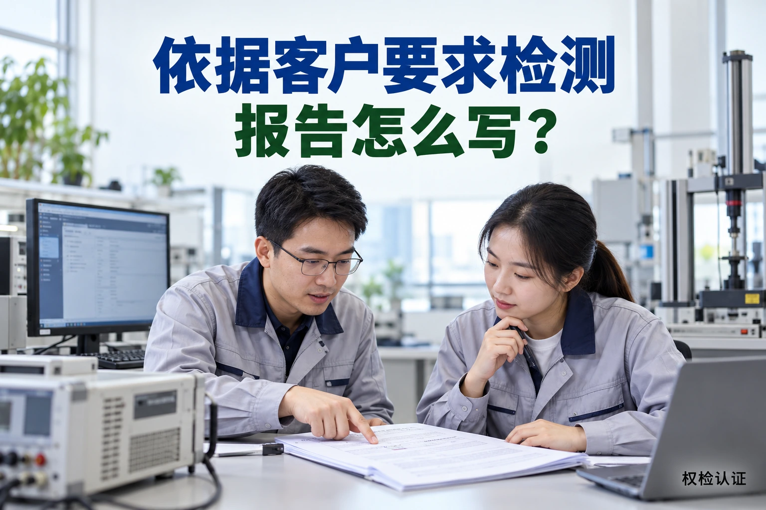 依据客户要求检测,报告怎么写,权检认证AI业务场景封面