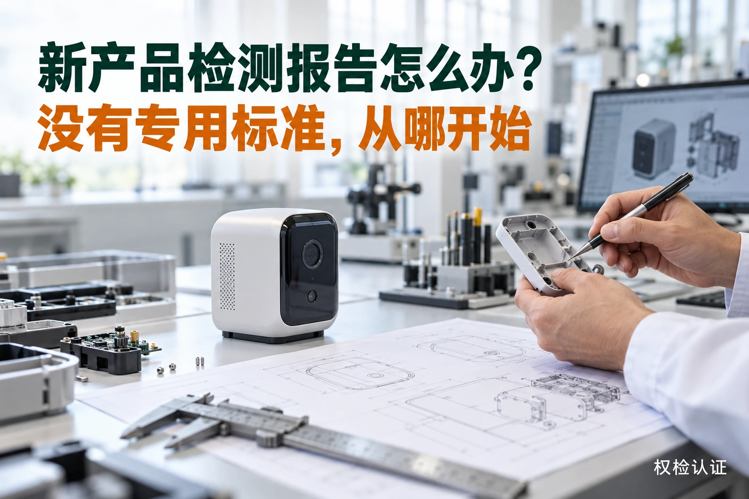 新产品检测报告怎么办?无标准可依,权检认证AI业务场景封面