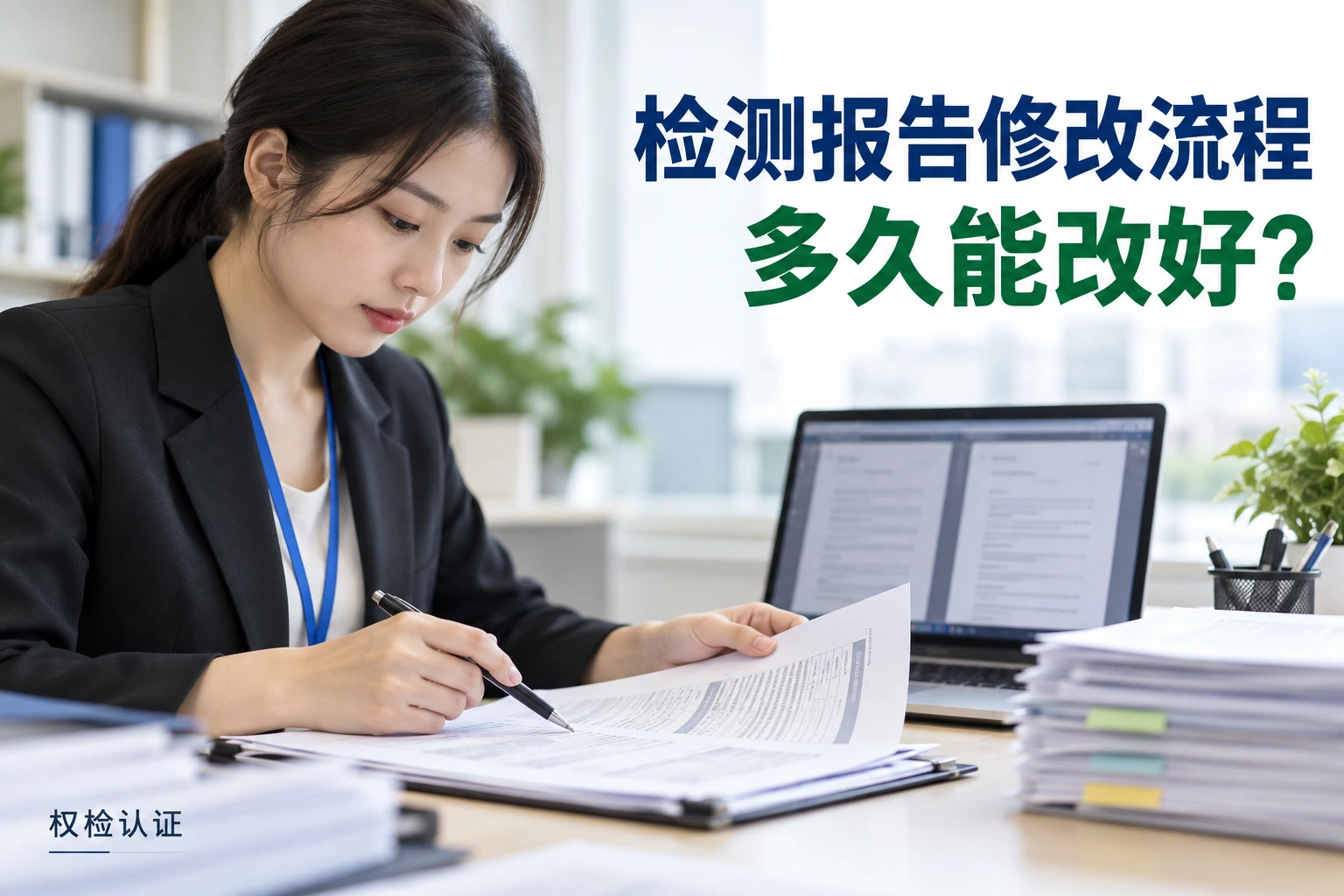 检测报告修改流程,多久能改好,权检认证AI业务场景封面
